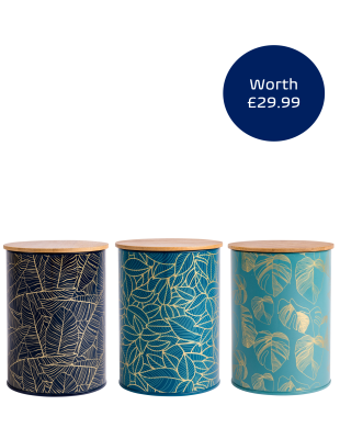 Botanicals Set of 3 storage canisters