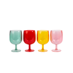 Strawberries & Cream Stacking Wine Glasses set of 4