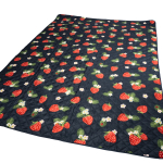 Strawberries & Cream Large Quilted Picnic Blanket