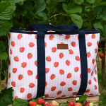 Strawberries & Cream Insulated Shoulder Tote