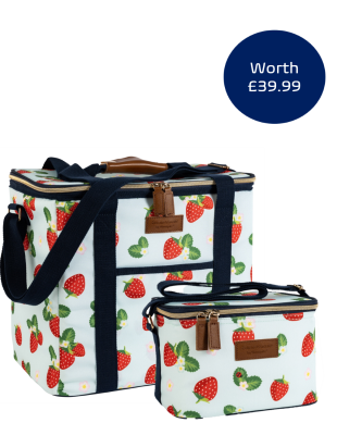 Strawberries & Cream Family Cool Bag & Personal Cool Bag