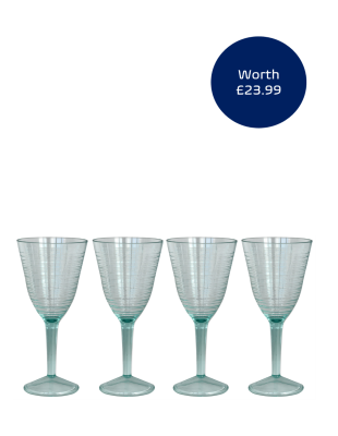 Recycled Look Wine Glass set of 4