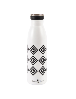 Monochrome Tile Insulated Water Bottle