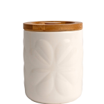 Carnaby Ceramic Embossed Jar Ivory