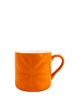 Carnaby Embossed Mug Orange