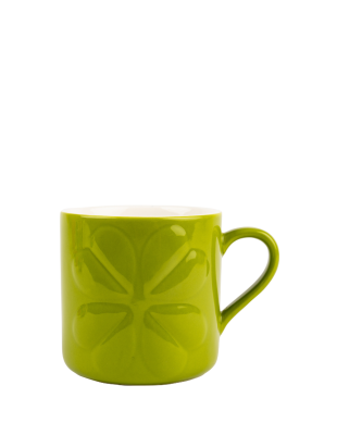 Carnaby Embossed Mug Lime