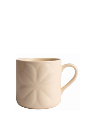 Carnaby Embossed Mug Ivory